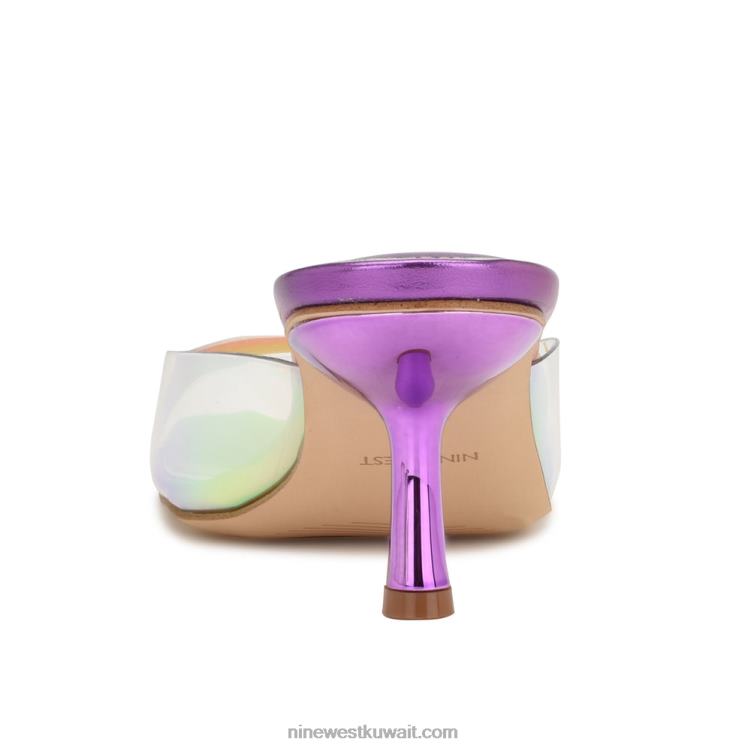 Nine West صندل منزلق بكعب من raylen غروب الشمس متعدد المعادن VVL08170