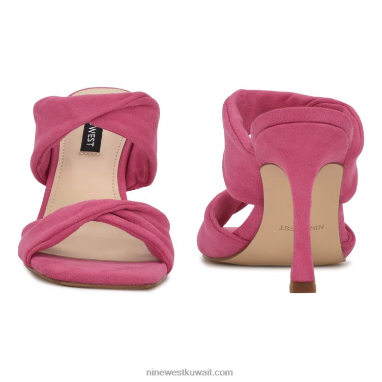 Nine West صندل منزلق بكعب seeya صدمة الوردي VVL081004