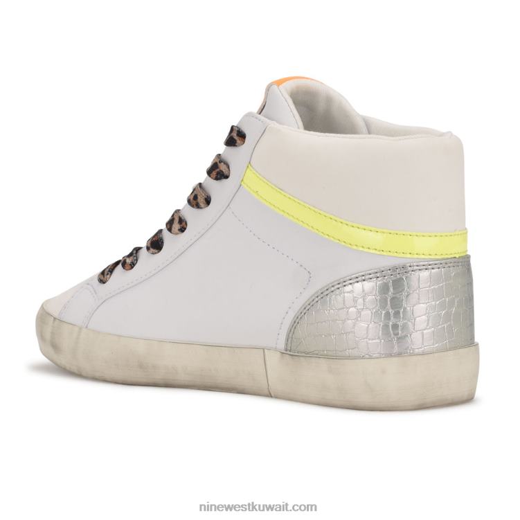 Nine West حذاء رياضي برقبة عالية stunnah النيون الأبيض متعدد VVL082910
