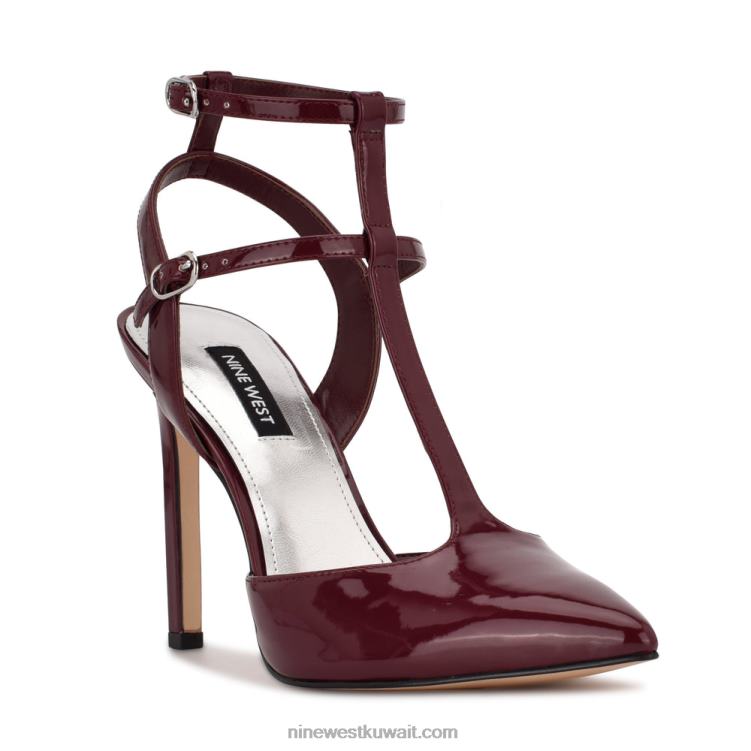 Nine West tayes مضخة حزام الكاحل براءة اختراع البرقوق VVL081517