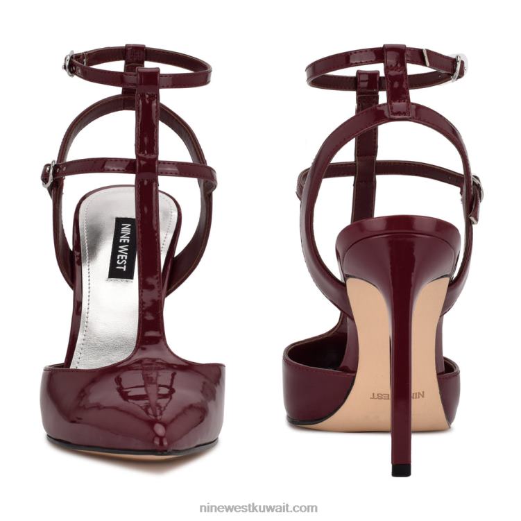 Nine West tayes مضخة حزام الكاحل براءة اختراع البرقوق VVL081517