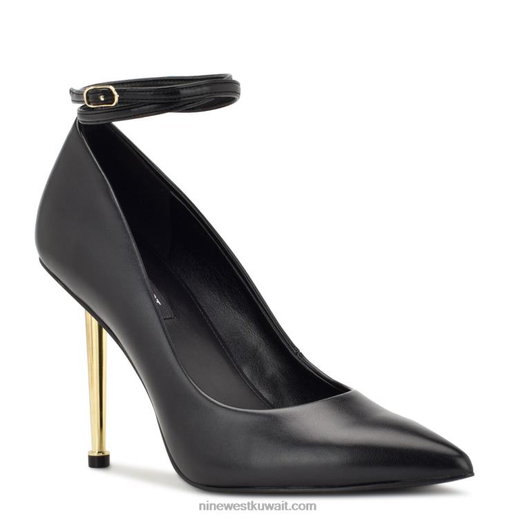 Nine West مضخات لف الكاحل من trevs أسود VVL081379