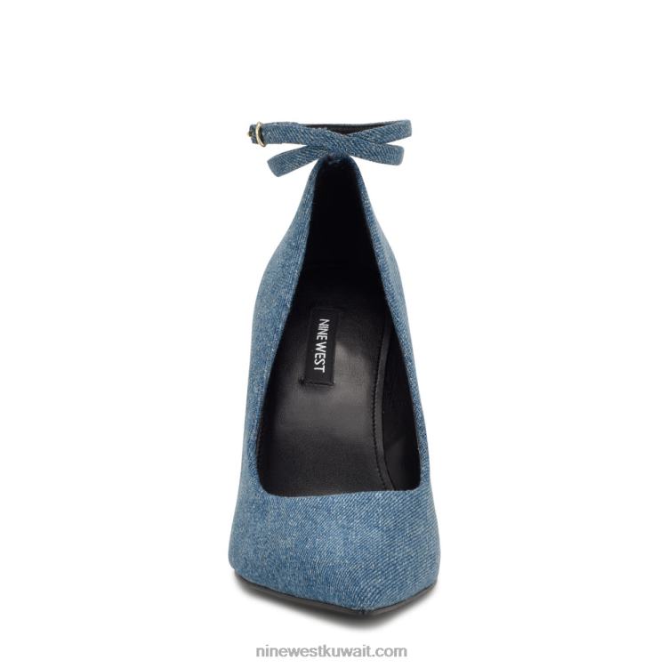 Nine West مضخات لف الكاحل من trevs الدنيم VVL08867