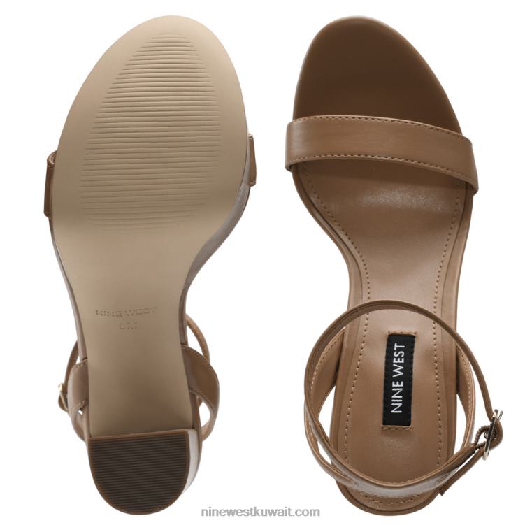Nine West uknow منصة اللباس الصنادل تان خفيف VVL08470