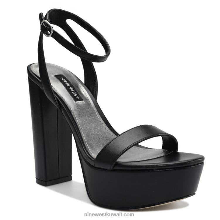 Nine West uknow منصة اللباس الصنادل أسود VVL08471