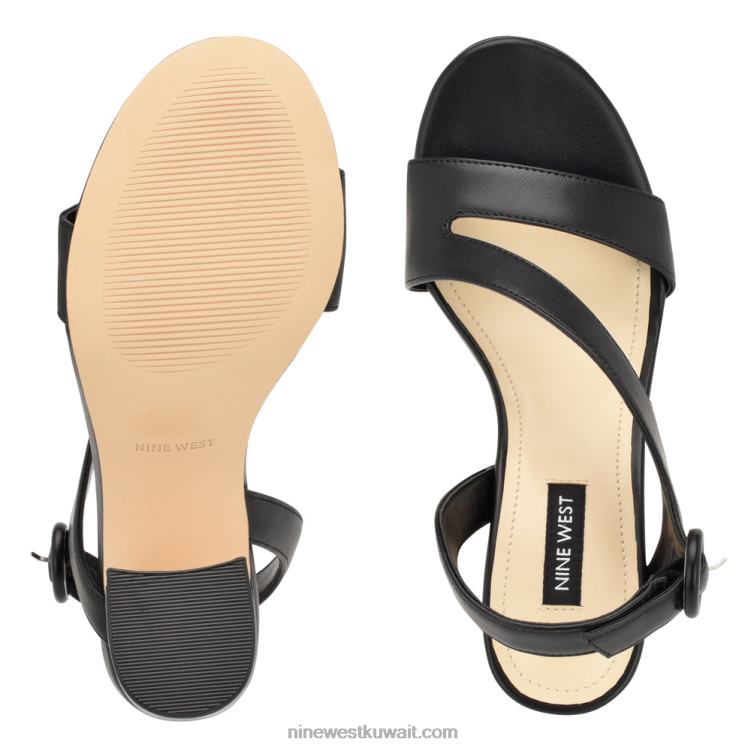 Nine West الصنادل بكعب ushila أسود VVL08317