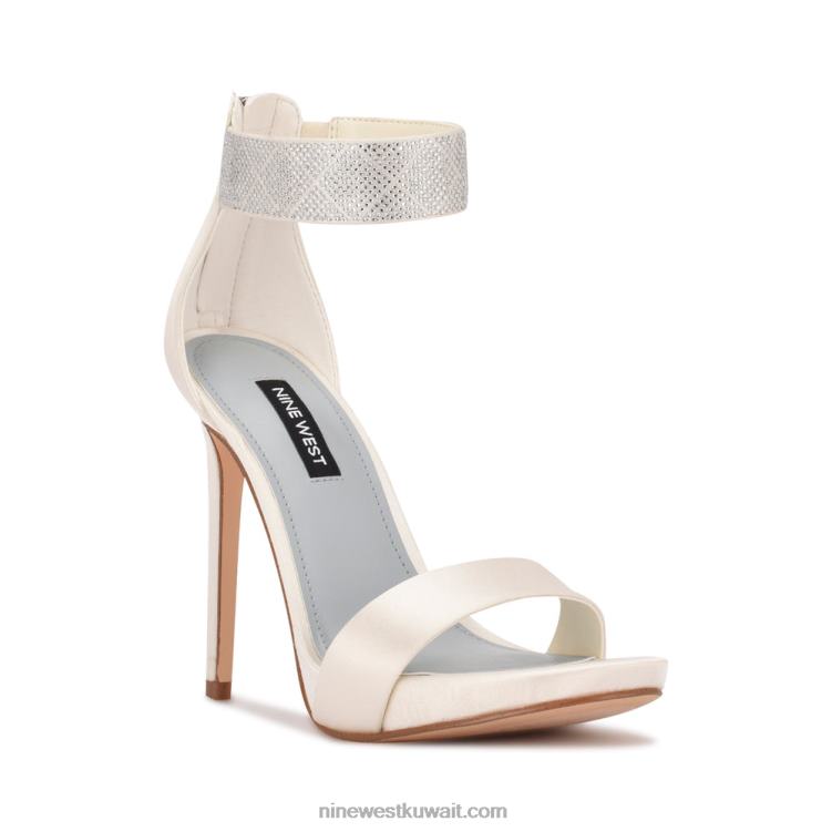 Nine West utell صندل بكعب رباط الكاحل عاج VVL08479