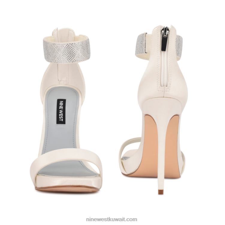 Nine West utell صندل بكعب رباط الكاحل عاج VVL08479