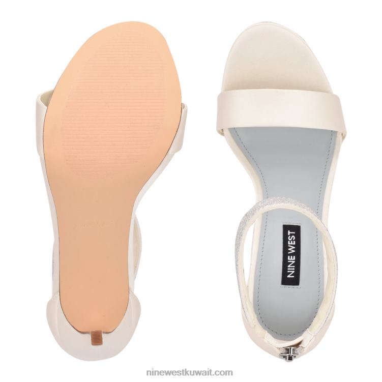Nine West utell صندل بكعب رباط الكاحل عاج VVL08479