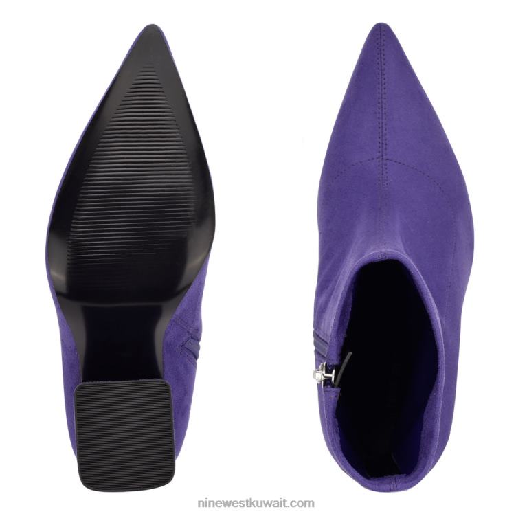 Nine West xrey الجوارب بكعب جلد الغزال الأرجواني VVL08944