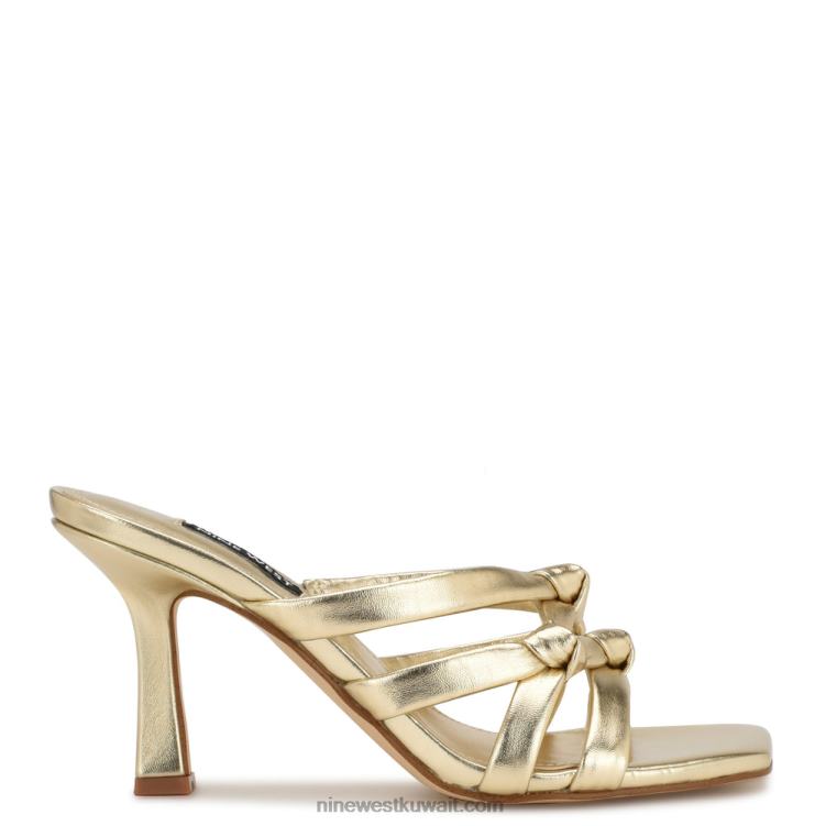 Nine West yeander صندل منزلق بكعب بلاتينو VVL08265
