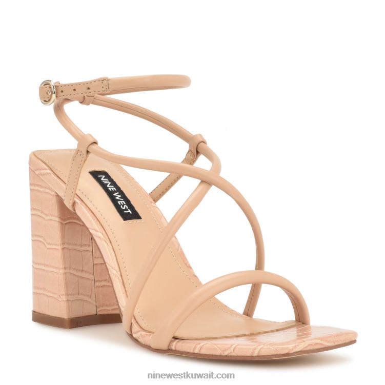 Nine West yeera صندل بكعب Strappy استحى دافئ VVL08816
