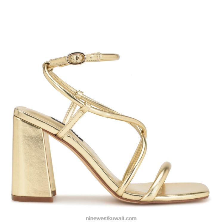 Nine West yeera صندل بكعب Strappy بلاتينو VVL08817