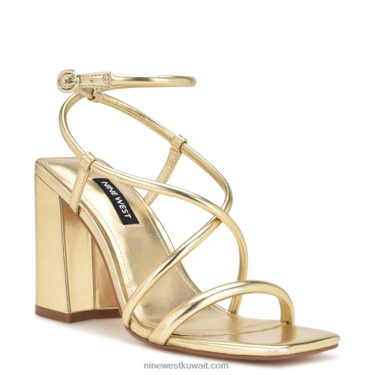 Nine West yeera صندل بكعب Strappy بلاتينو VVL08817