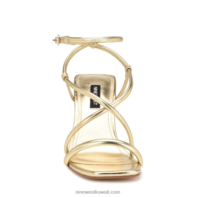 Nine West yeera صندل بكعب Strappy بلاتينو VVL08817