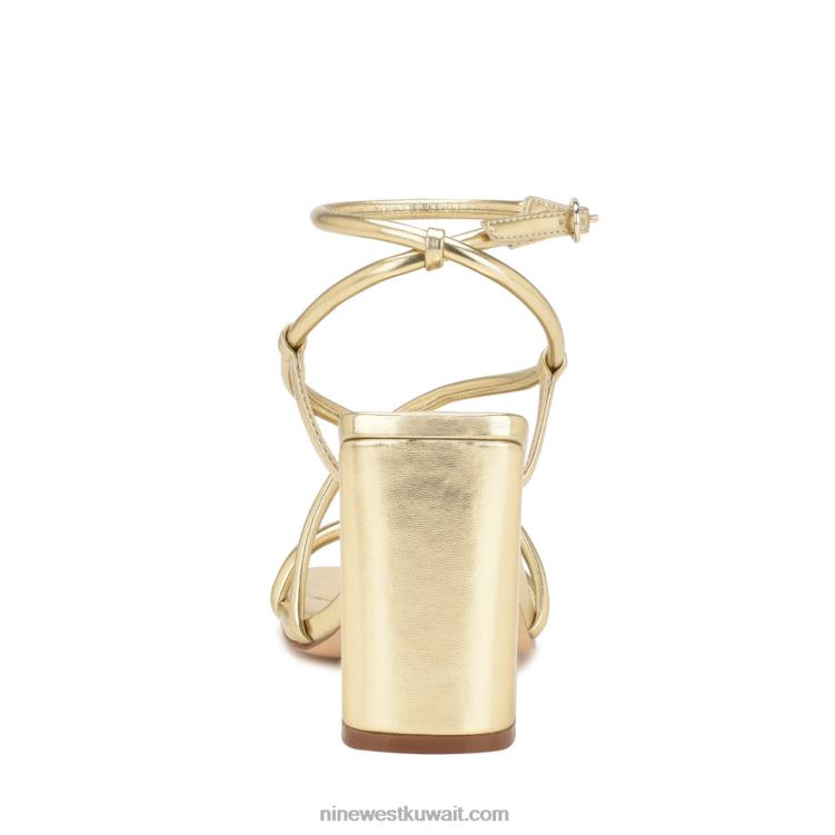 Nine West yeera صندل بكعب Strappy بلاتينو VVL08817