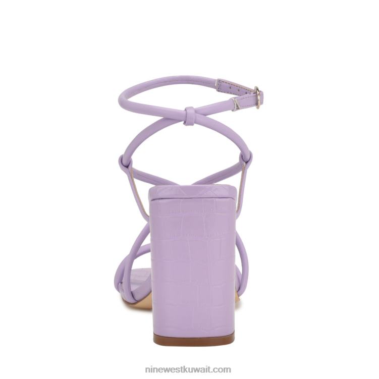 Nine West yeera صندل بكعب Strappy أرجواني VVL08818
