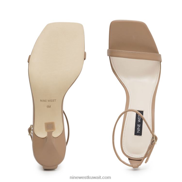 Nine West yess الصنادل حزام الكاحل الجلد الطبيعي VVL082392