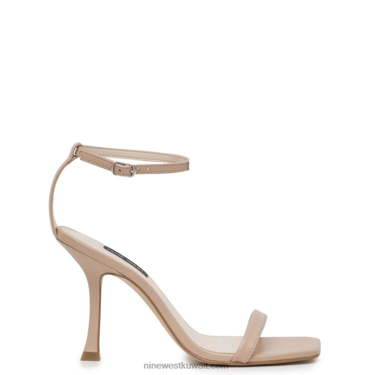 Nine West yess الصنادل حزام الكاحل جلد عاري بالكاد VVL082396