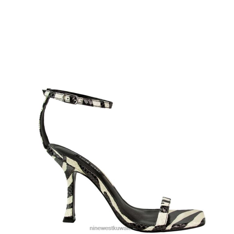 Nine West yess الصنادل حزام الكاحل ثعبان طباعة حمار وحشي VVL08447