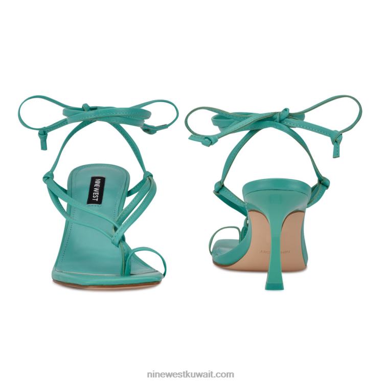 Nine West صندل بكعب ملفوف كاحل من yippie الفيروز VVL081021