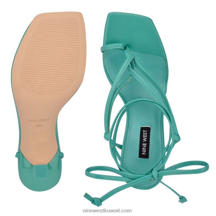 Nine West صندل بكعب ملفوف كاحل من yippie الفيروز VVL081021