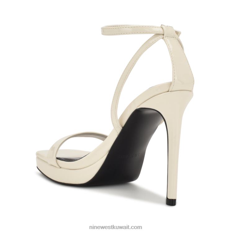 Nine West صندل بنعل سميك zilo براءة اختراع كريم شيك VVL08330
