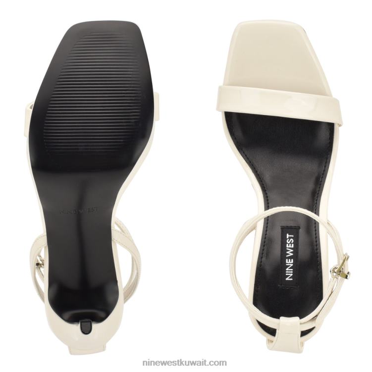 Nine West صندل بنعل سميك zilo براءة اختراع كريم شيك VVL08330