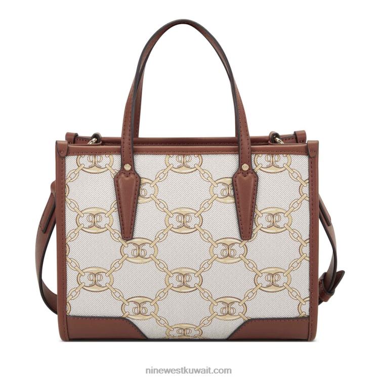 Nine West حقيبة صغيرة من الصنفرة شعار / سرج ذهبي VVL082600