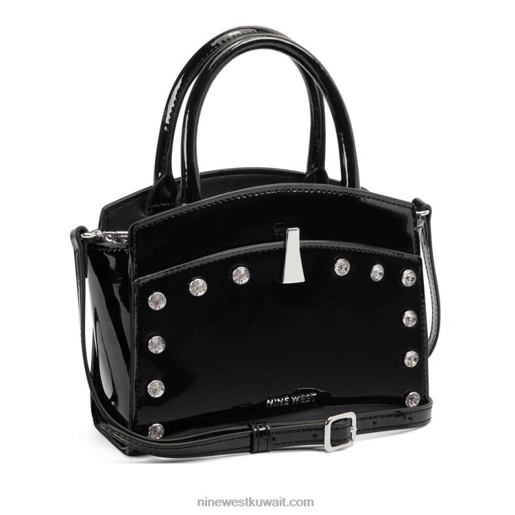Nine West حقيبة كتف صغيرة أردن أسود VVL082610