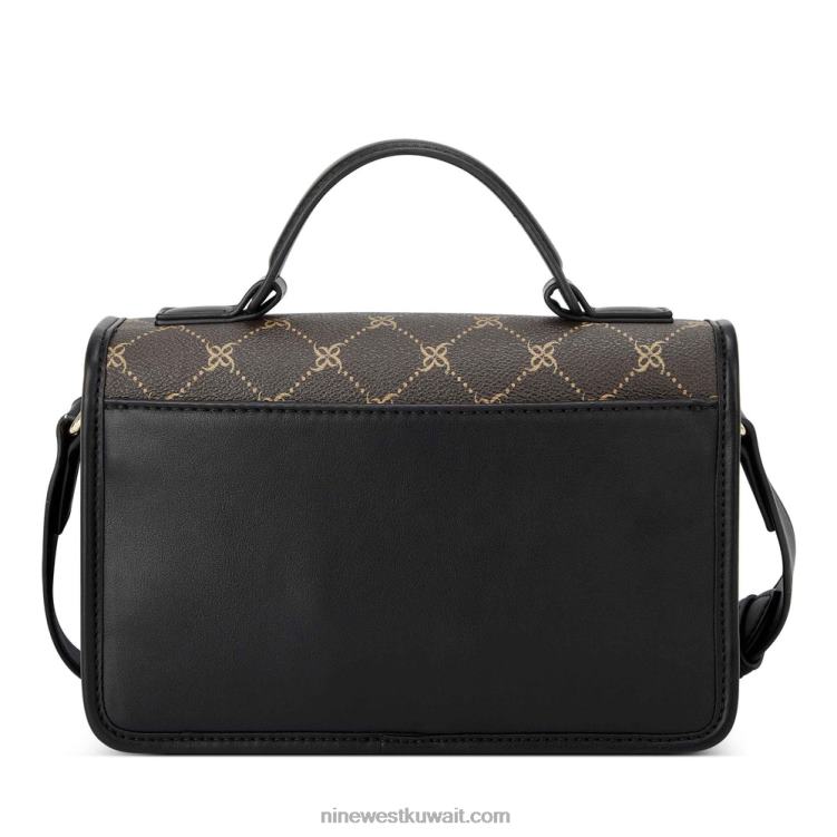 Nine West brooklyn crossbody رفرف بني / أسود VVL082675