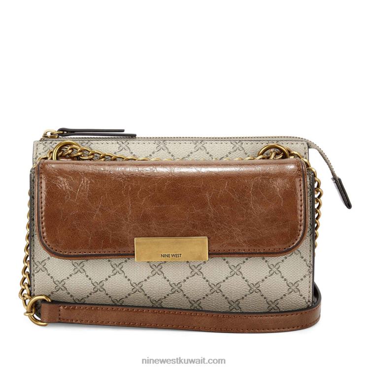 Nine West سوزان cnvrtble xbdy أعلى الرمز البريدي شعار بيج / تان VVL082655