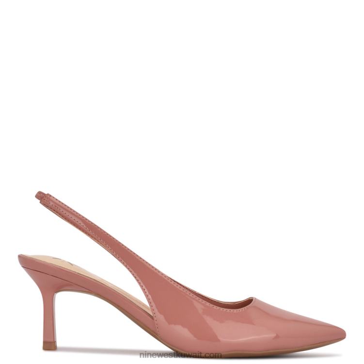 Nine West مضخات كاتي 9x9 slingback معدني وردي VVL081107
