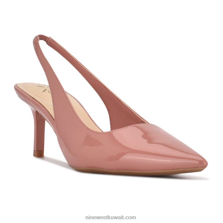 Nine West مضخات كاتي 9x9 slingback معدني وردي VVL081107