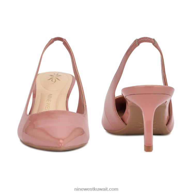 Nine West مضخات كاتي 9x9 slingback معدني وردي VVL081107