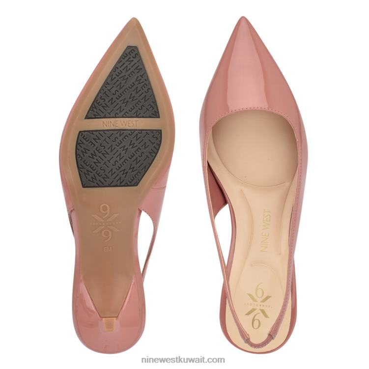 Nine West مضخات كاتي 9x9 slingback معدني وردي VVL081107