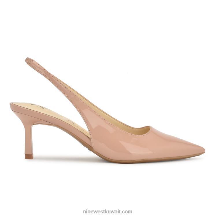 Nine West مضخات كاتي 9x9 slingback براءة اختراع عارية بالكاد VVL082080