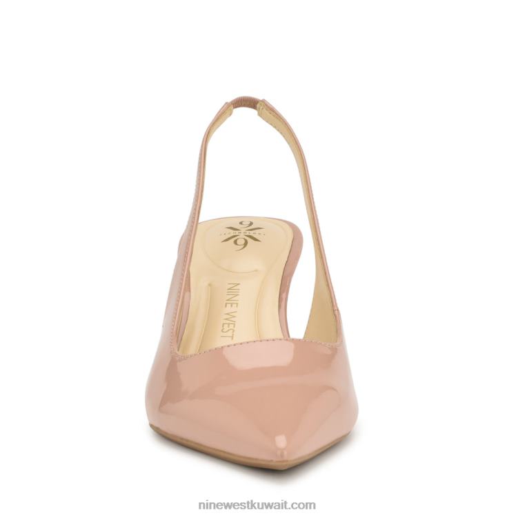Nine West مضخات كاتي 9x9 slingback براءة اختراع عارية بالكاد VVL082080