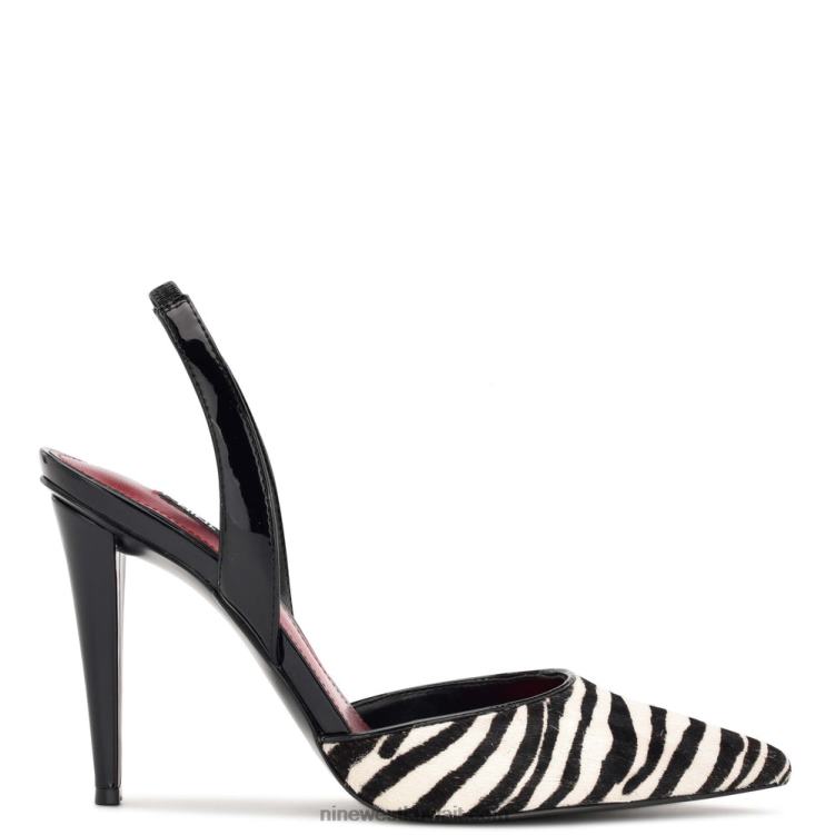 Nine West مضخات Flory slingback شعر الحمار الوحشي VVL081348