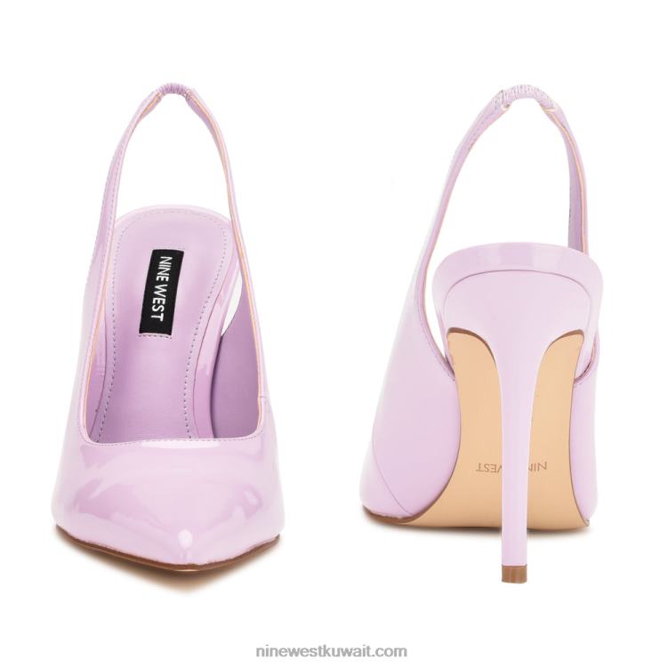 Nine West مضخات ريش مدببة من الأمام براءة اختراع الأرجواني VVL081085