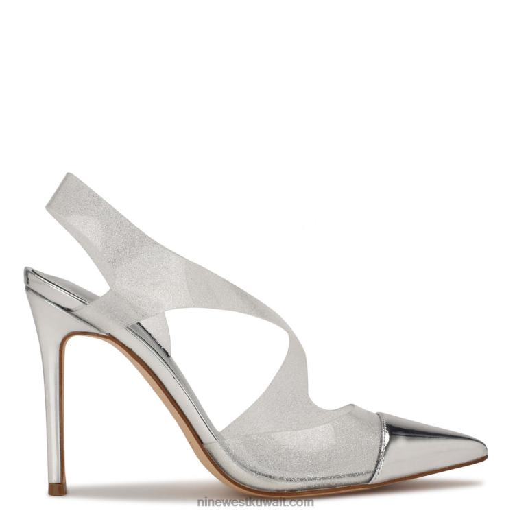 Nine West مضخات مدببة لا تشوبها شائبة فضي / شفاف VVL081409