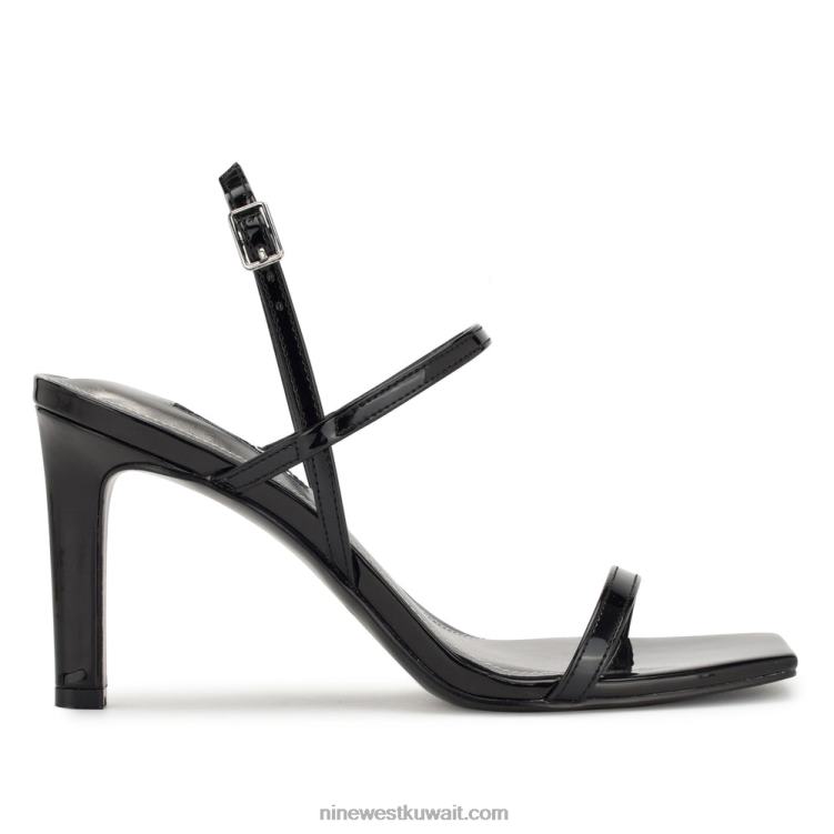 Nine West الصنادل ذات الكعب العالي أسود براءة اختراع VVL08165