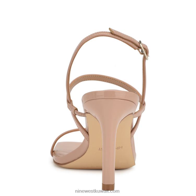Nine West الصنادل ذات الكعب العالي براءة اختراع عارية بالكاد VVL081718