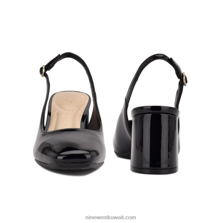 Nine West مضخات Vila 9x9 بحزام خلفي أسود براءة اختراع VVL081103