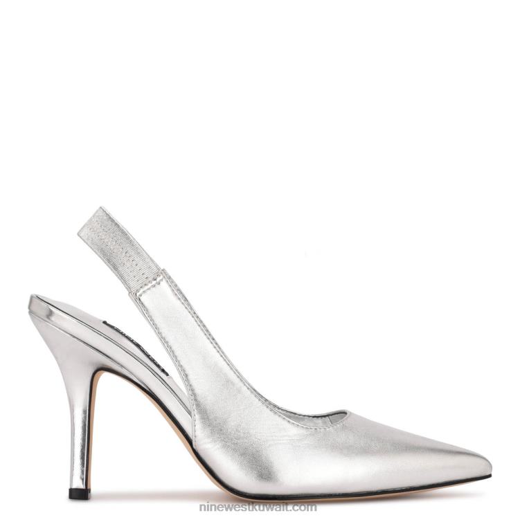 Nine West مضخات ciser slingback فضة VVL082228