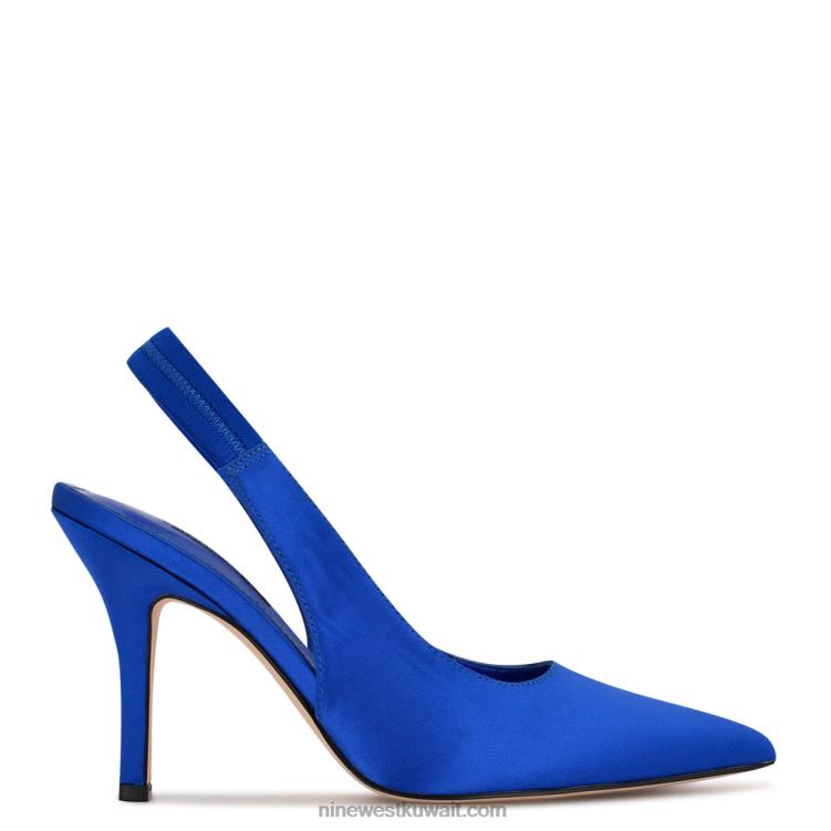 Nine West مضخات ciser slingback الساتان الأزرق VVL08960
