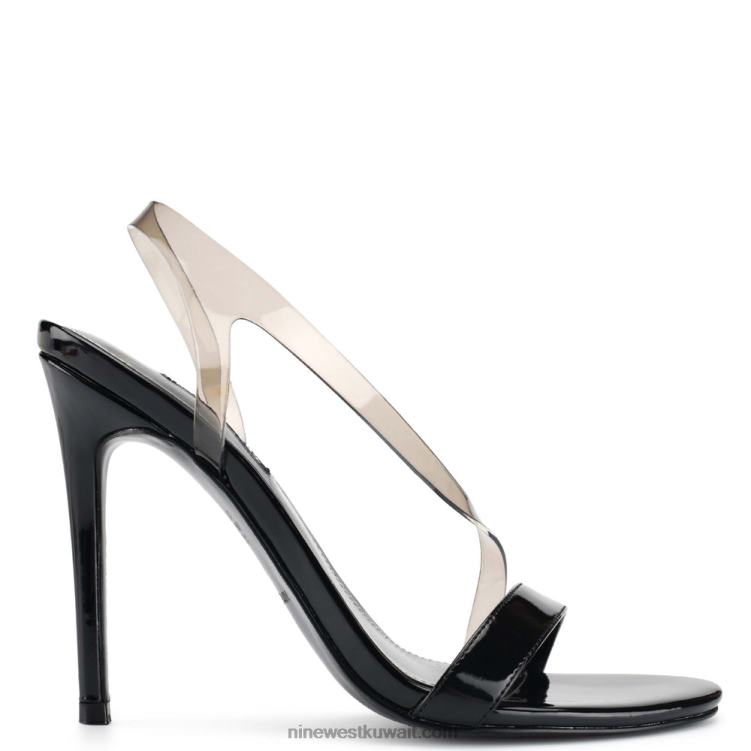 Nine West الصنادل ذات الكعب العالي magee دخان اسود VVL08434