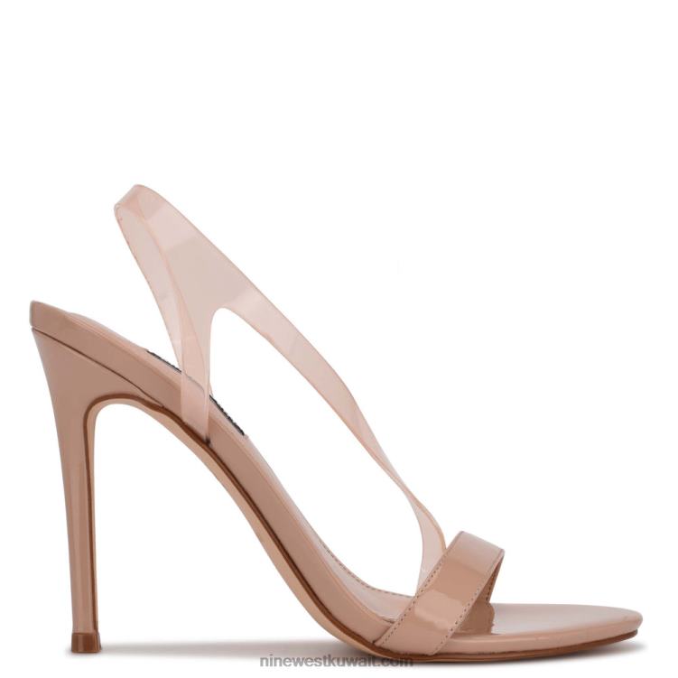 Nine West الصنادل ذات الكعب العالي magee بالكاد عارية / واضح VVL08435