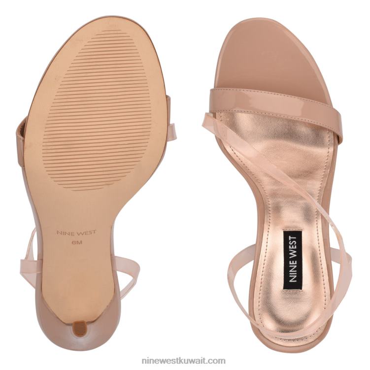 Nine West الصنادل ذات الكعب العالي magee بالكاد عارية / واضح VVL08435
