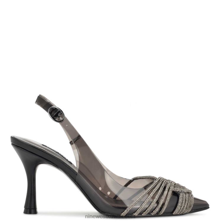 Nine West مضخات nalan slingback أسود / كريستال شفاف VVL081274